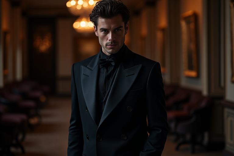 Dark formal wear for evening galas